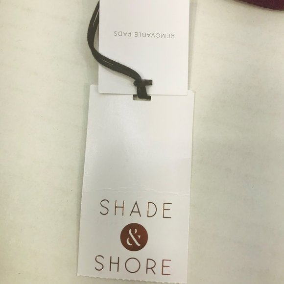 Shade And Shore Women's Sz Large 12-14 Knot Front Crepe Material Bikini Swim Top - Picture 4 of 15